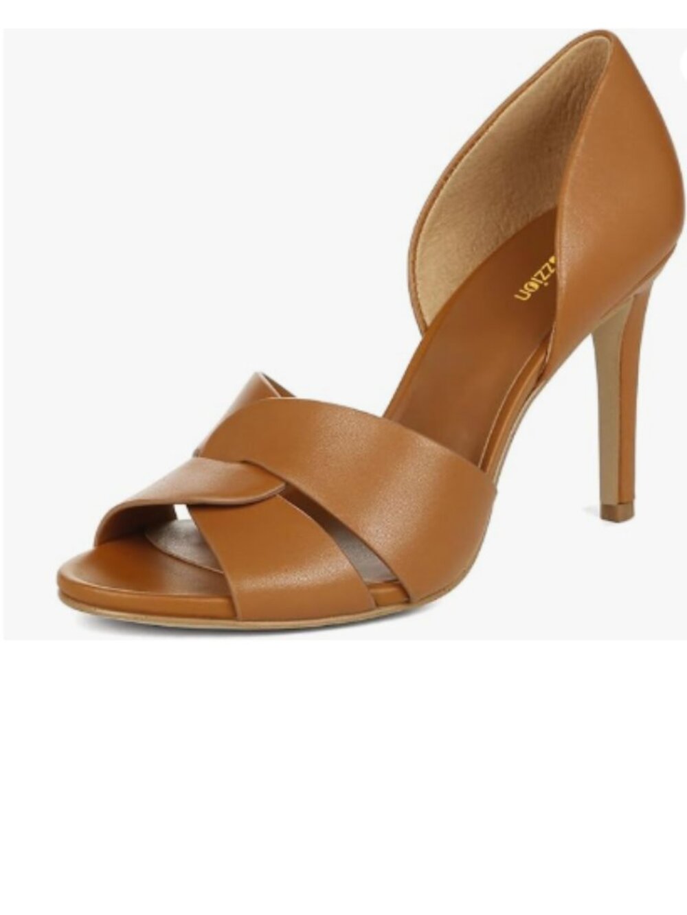 Pazzion BrownSexy Open Almond Toe High Heeled D'Orsay Pump Slip On Sandal
